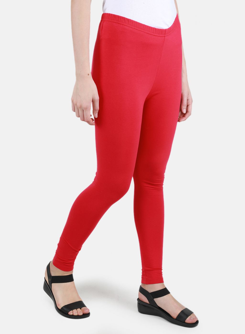 Women Dark Pink Solid Legging