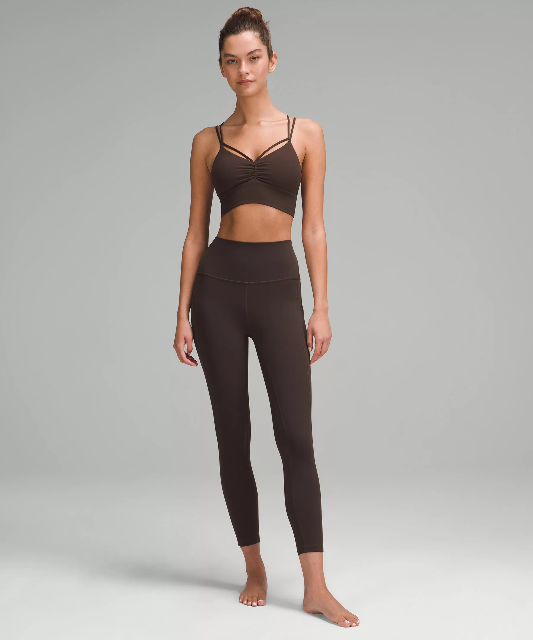 Nulu Strappy V-Neck Yoga Bra Light Support, A/B Cup