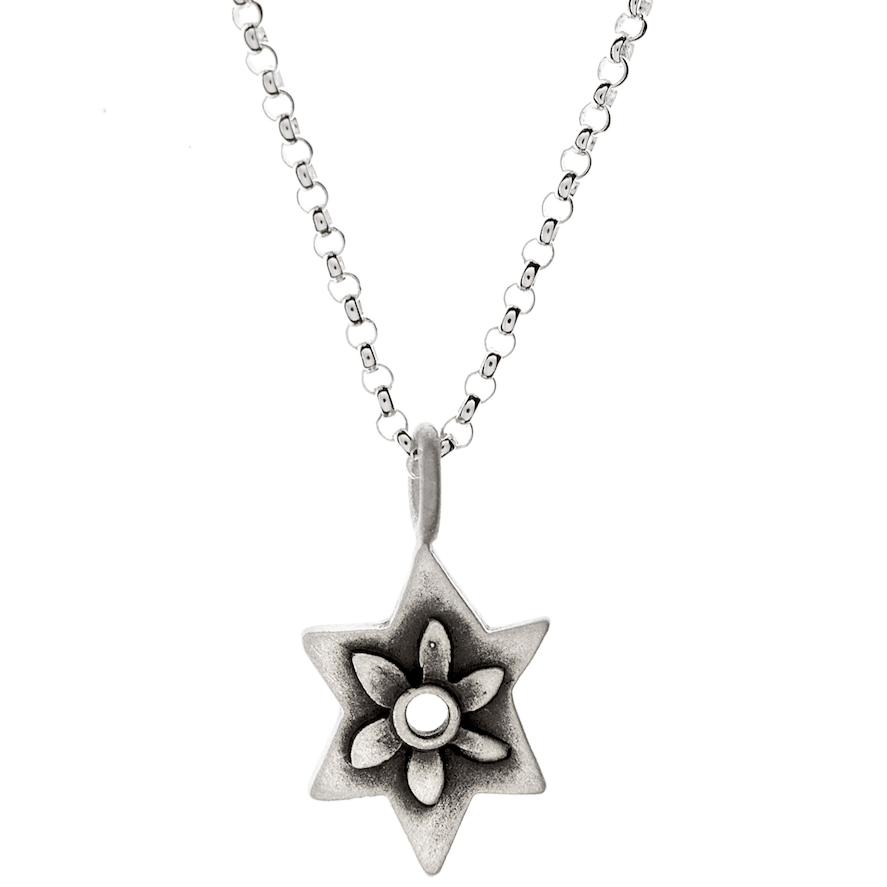 Botanical Star of David Necklace