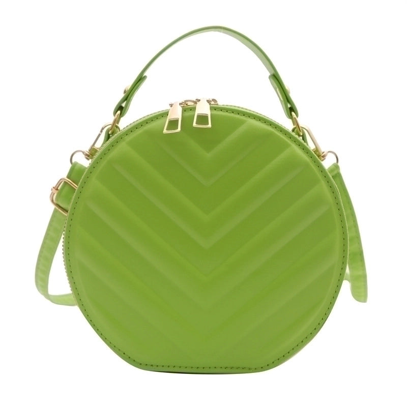 Women's Small Pu Leather Solid Color Basic Zipper Handbag