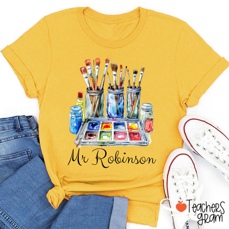 Personalized Let's Make Some Art Teacher T-Shirt