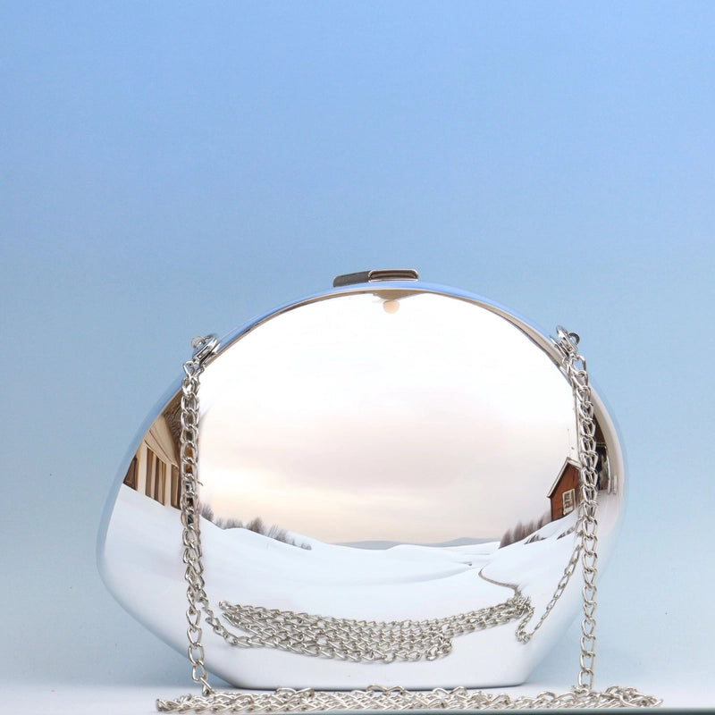 Women's Small Arylic Solid Color Elegant Dumpling Shape Magnetic Buckle Evening Bag