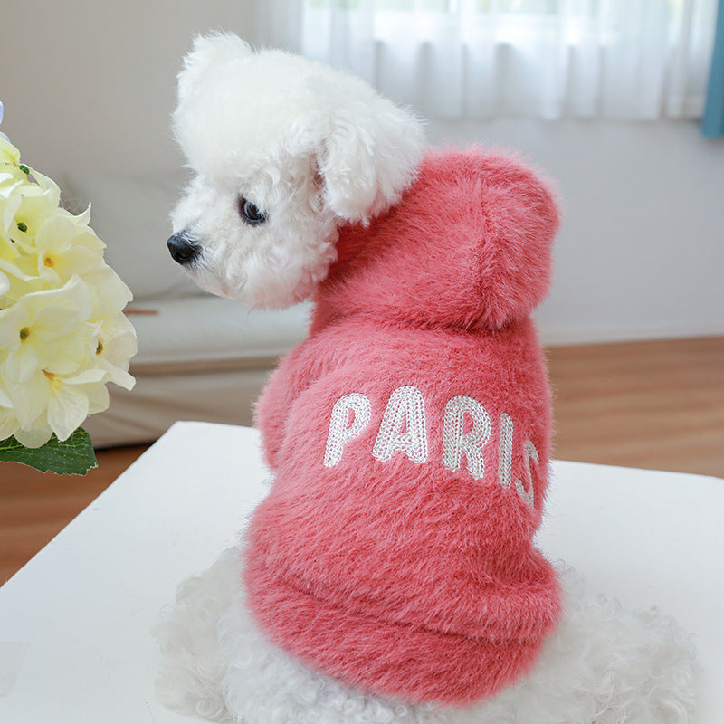 Paris Printed Dog Cat Hoodie