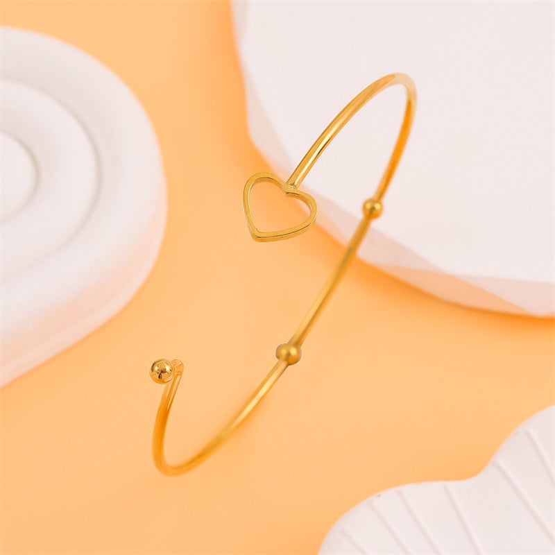 Minimalist Round Stainless Steel Electroplating Bangles