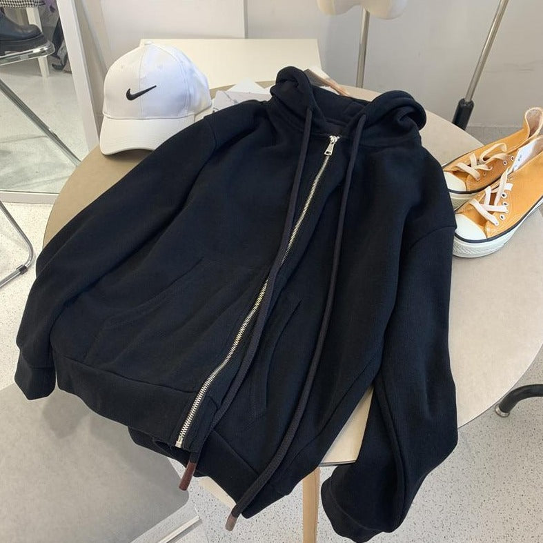 Zip-Up Hoodie With Pockets