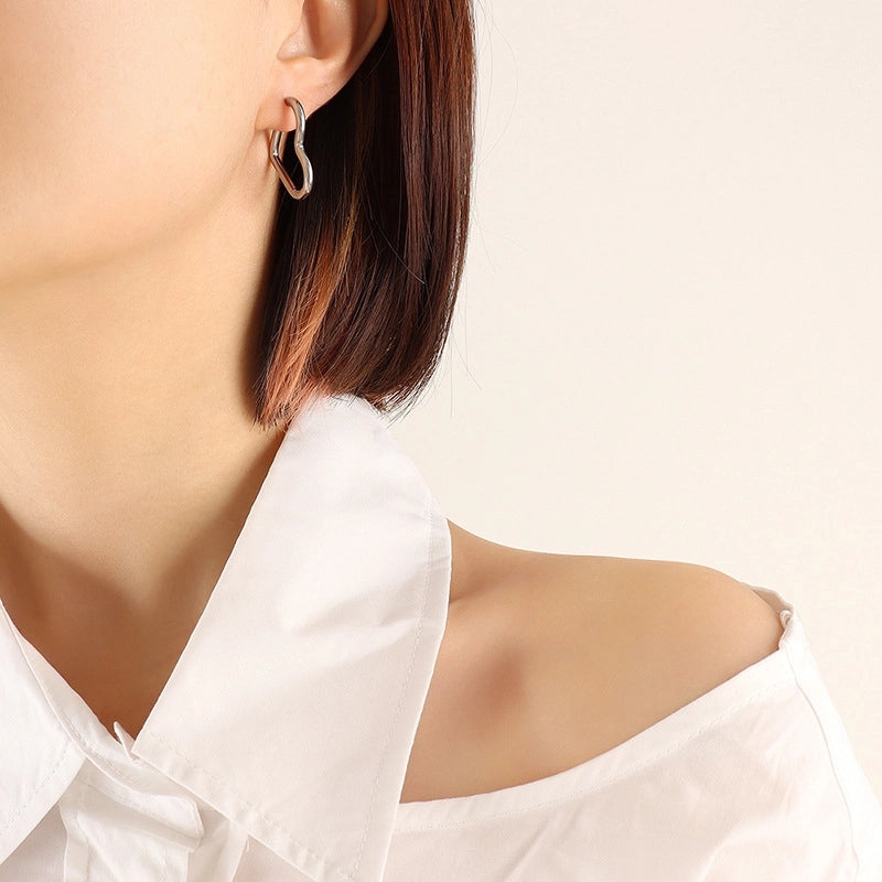 Geometric Plating 304 Stainless Steel No Inlaid 18K Gold Plated Earrings