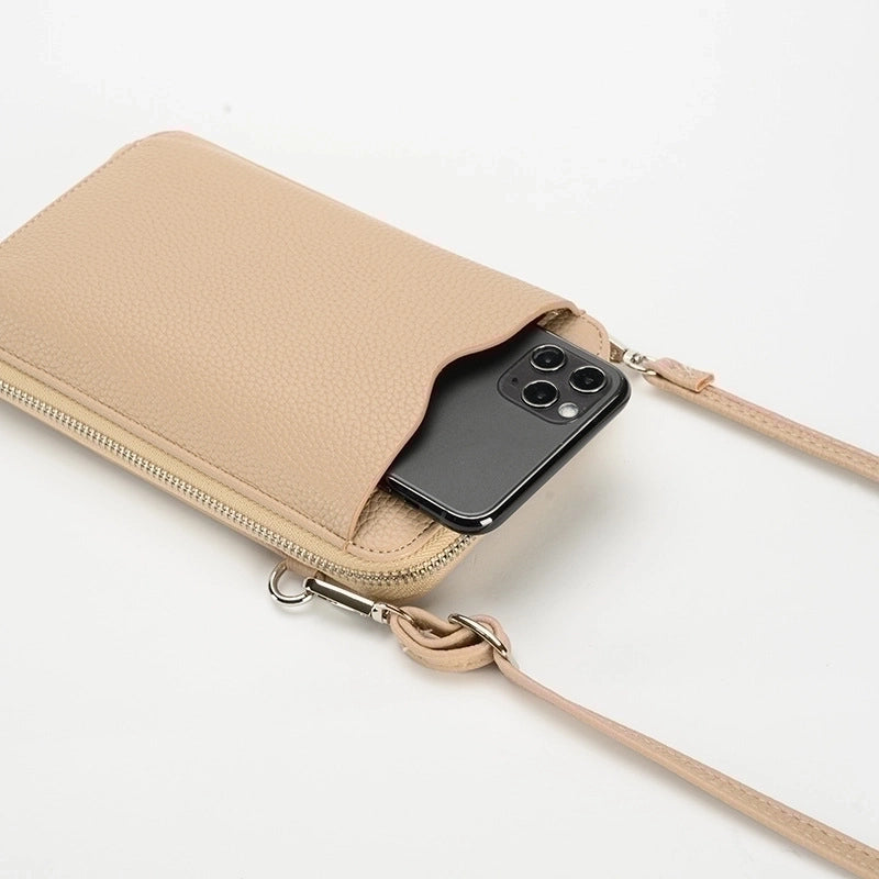 Women's Pu Leather Solid Color Basic Square Zipper Phone Wallets