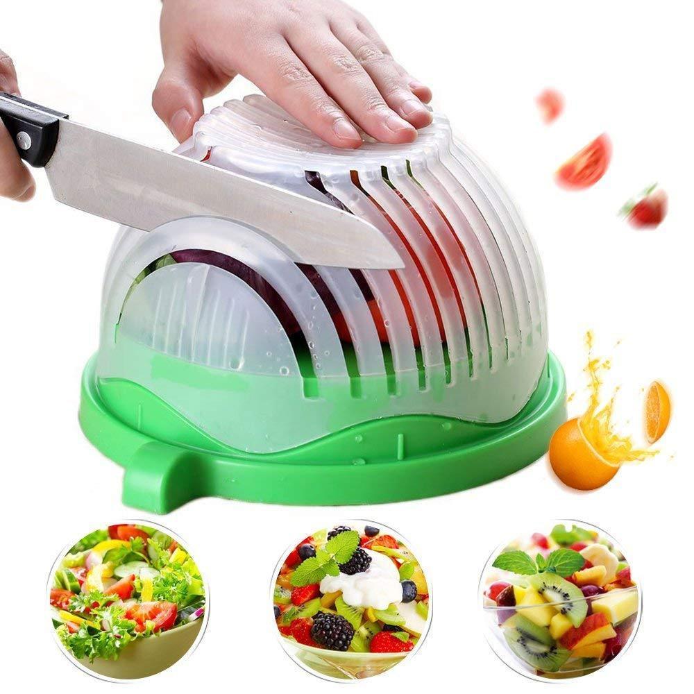 Salad Cutter Bowl. Green