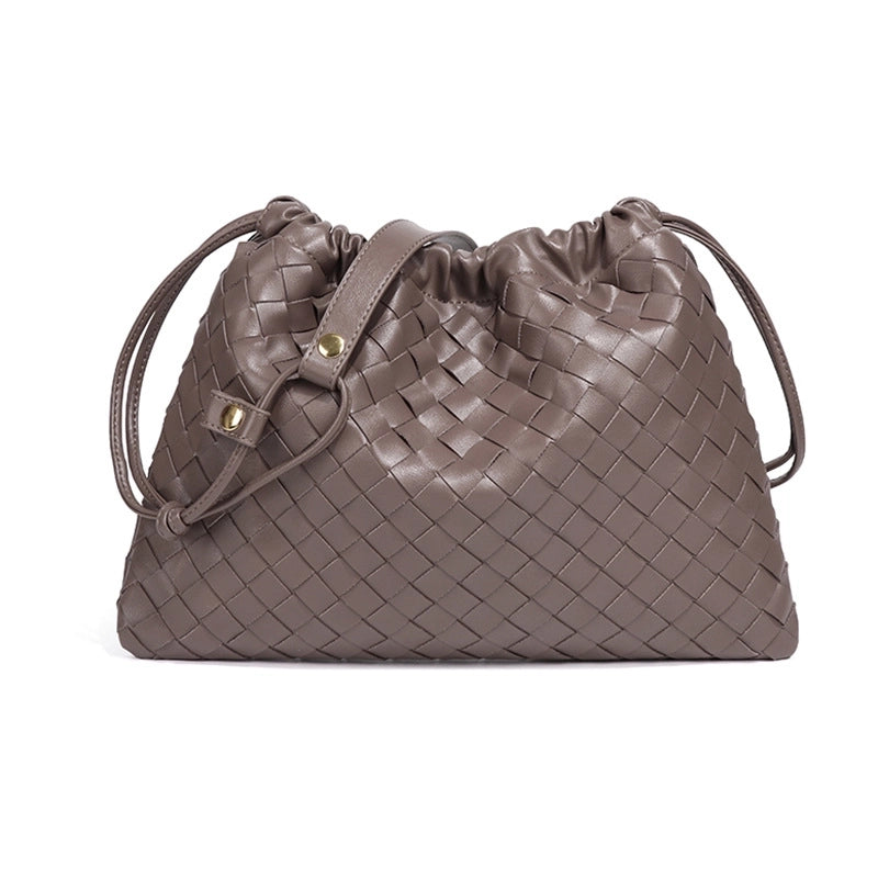 Women's Small Pu Leather Solid Color Vintage Style Classic Style Square String Shoulder Bag