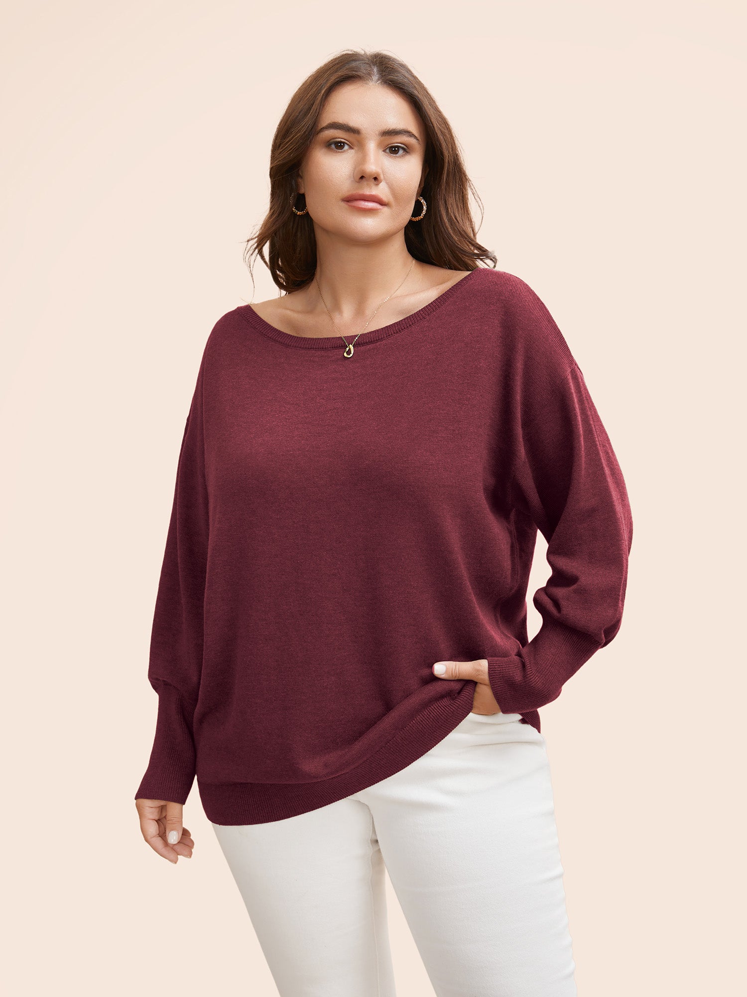 Supersoft Essentials Boat Neck Drop Shoulder Pullover