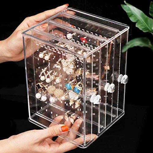 Acrylic Women's Earrings Jewelry Display Stand Rack. Organizer Storage Box. Drawers Design Rack Holder