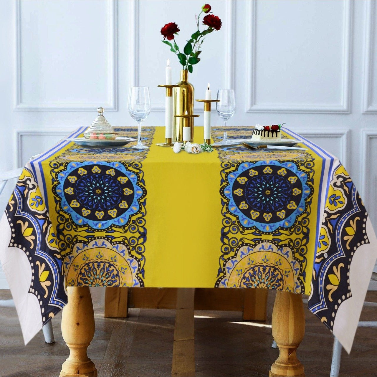 6 & 8 Seater Digital Printed Table Cover(4592)-TB40