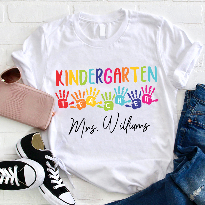 Personalized Students' Palms Teacher T-Shirt