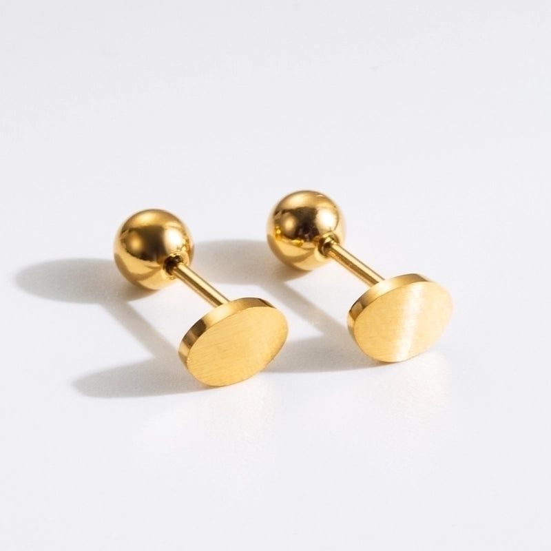 1 Pair Commute Rabbit Heart Shape Crown 304 Stainless Steel 18K Gold Plated Ear Studs