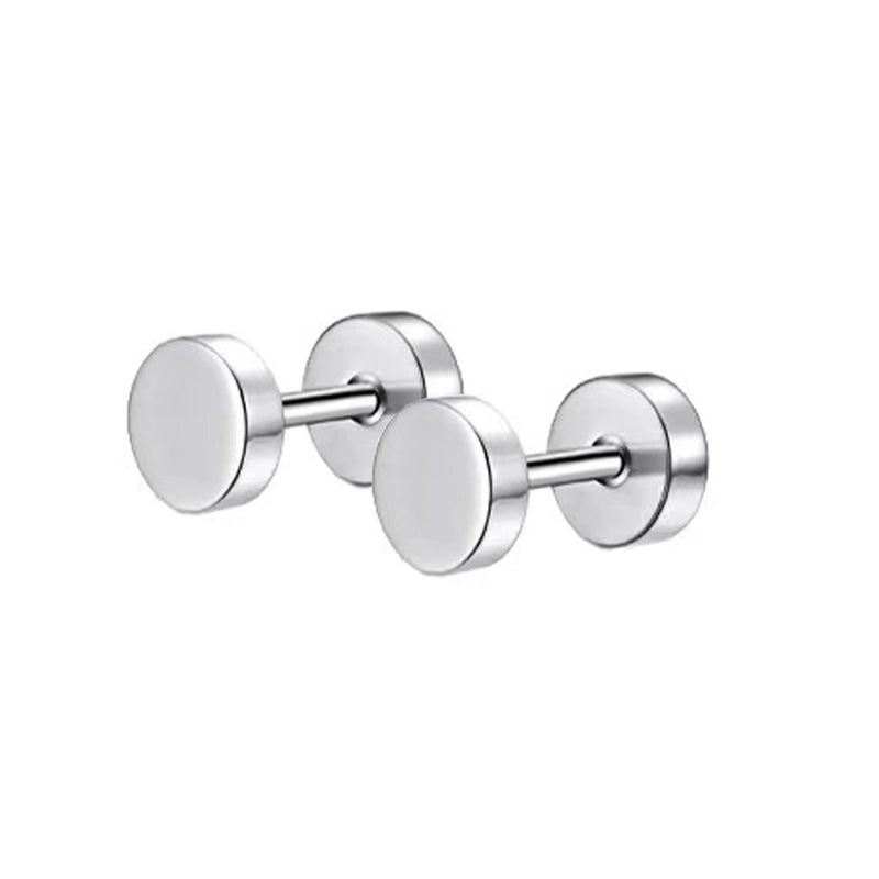1 Pair Minimalist Moon Heart Shape Plating 304 Stainless Steel 18K Gold Plated Ear Studs