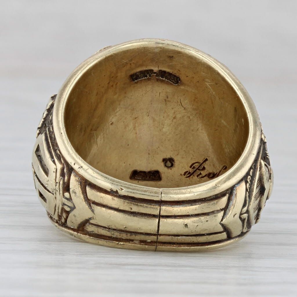 West Point Military Academy Class 1960 Ring 14k Gold Vintage Signet Veteran