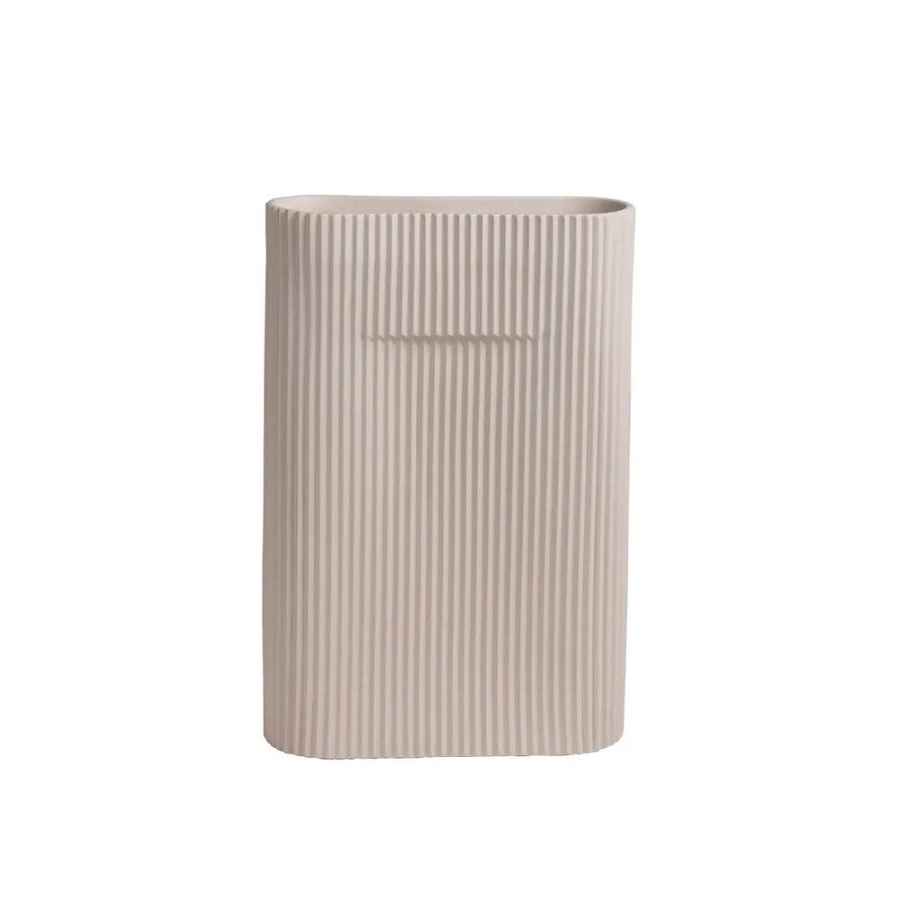 Lines Porcelain Vase - Beige