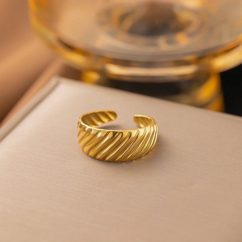 Sweet Bow Knot Titanium Steel Plating Rings
