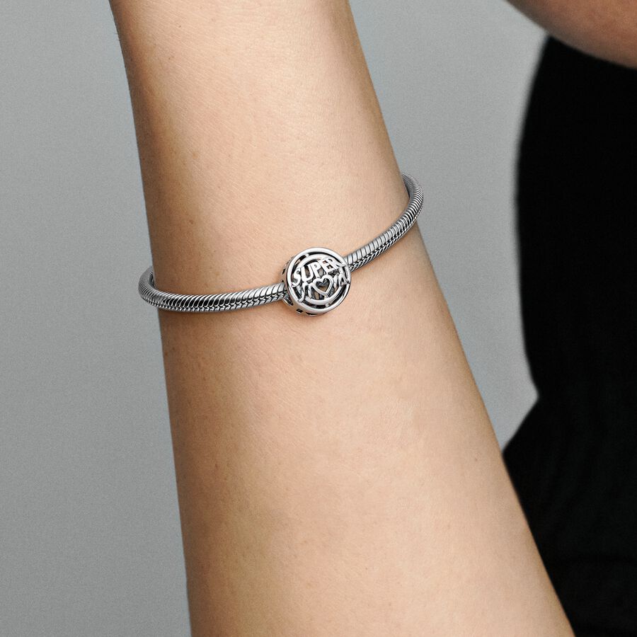 Mom Hero Openwork Pandora Charm