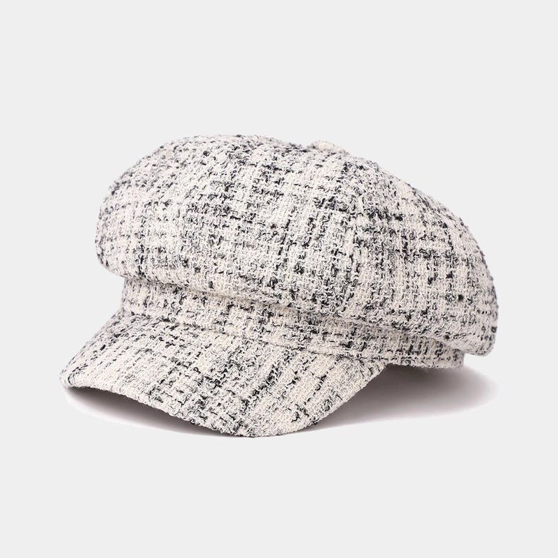 Women's Retro Printing Short Brim Beret Hat