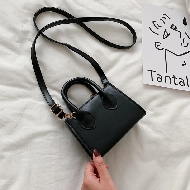 Retro Solid Color Messenger Square Bag
