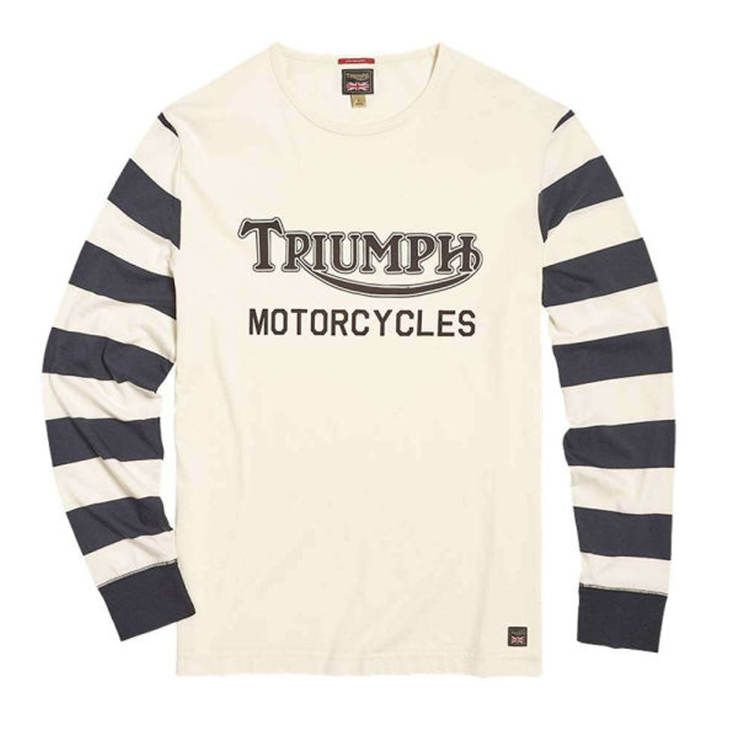 American Letters Stripe Print Long Sleeve Casual T-Shirt