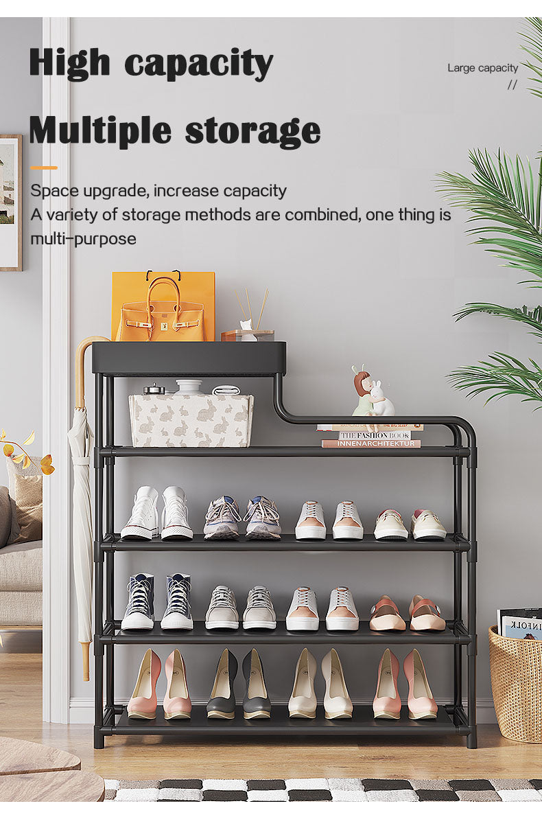 Adjustable Shoe Rack Organizer With Storage Shelf