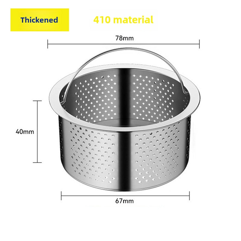 Kitchen Filter Drain Net Sink 304 Stainless Steel Filter Sink Garbage Artifact Sewer Drain Funnel