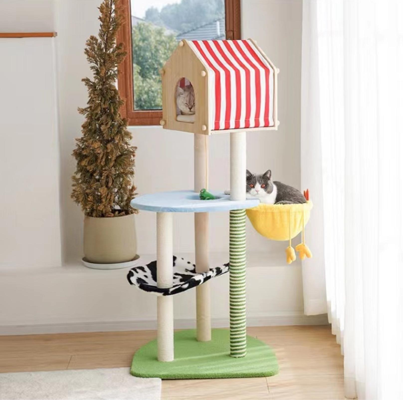 ZeZe Farm Vibe Cat Tree Climbing Frame With Scratching Posts