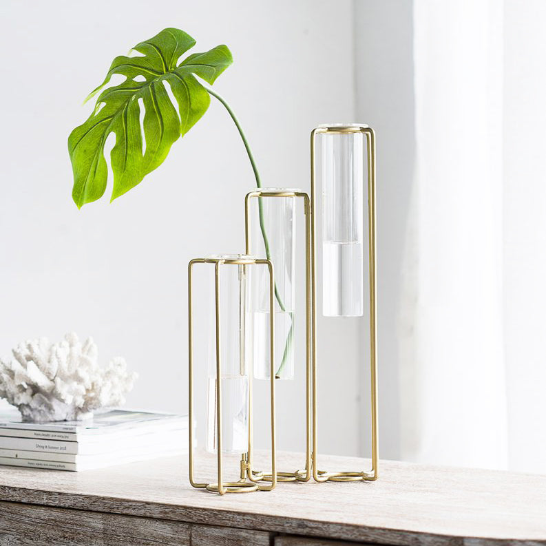 Orca Three Connected Test Tube Vases Large