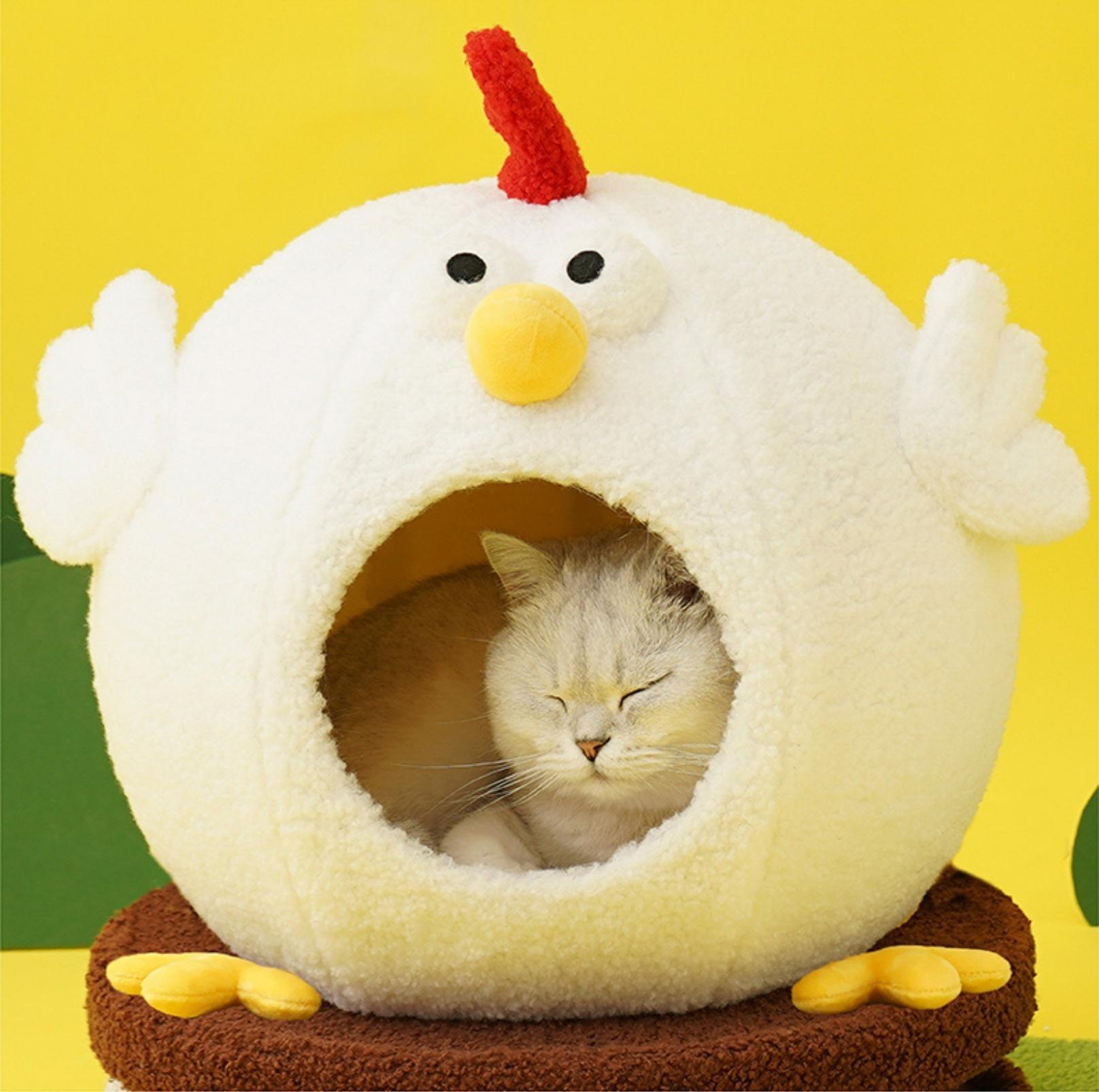 Cluck Four Season Multi-Functional Cat Bed House With Scratchers