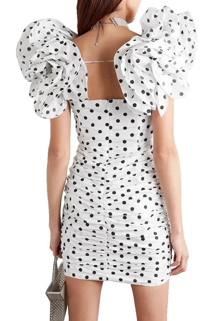 Slim-Fit Sheath Polka Dot Dress Party Dress( Clearance sale