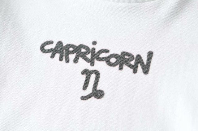 Zodiac Sign Fitted Cropped Ribbed Y2K Tee