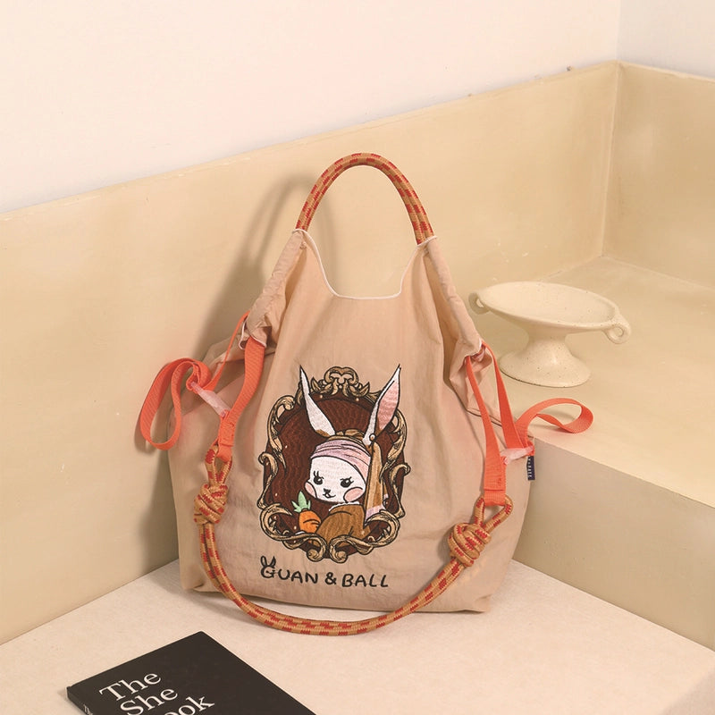 Women's Cute Rabbit Nylon Shopping Bags