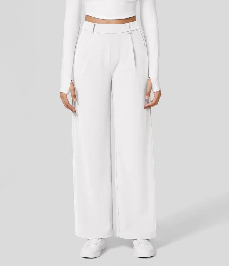 Quinn | High Waist Trousers with Side Pockets