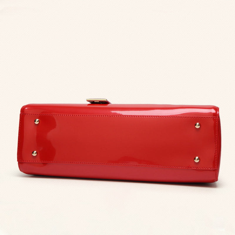 Glossy Patent Leather Fashion Bridal Tote Bag