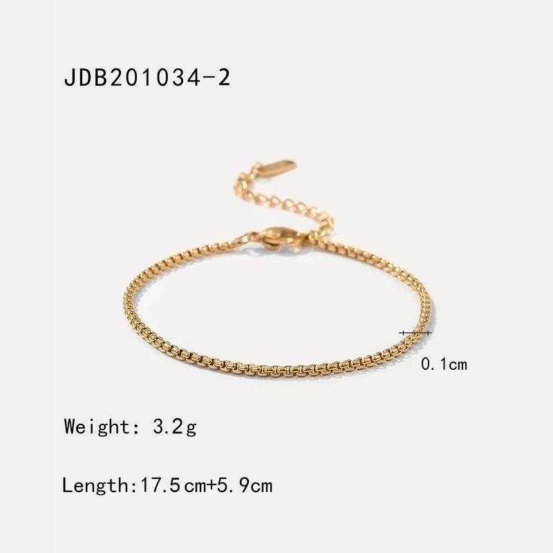 Minimalist Geometric Titanium Steel Cable Chain Bracelets In Bulk