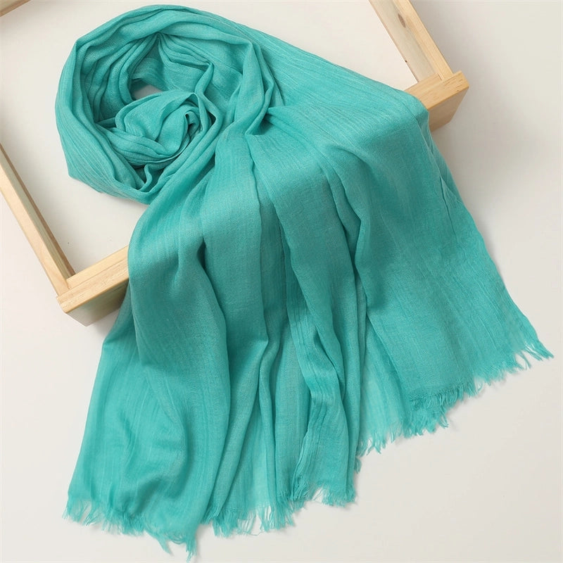 Women's Basic Solid Color Polyester Scarf