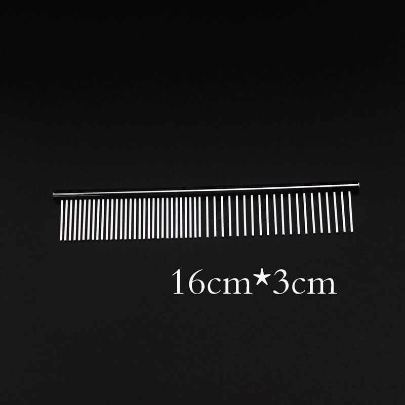 Stainless Steel Medium Small Pet Comb Pet Comb Steel Comb Silver Double Sided Comb