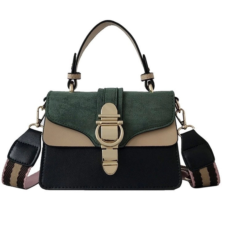 Women's Small Pu Leather Vintage Style Square Bag