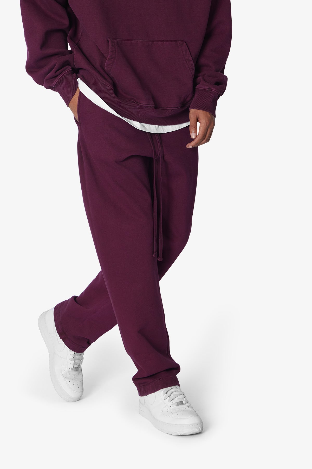 Heavy Relaxed Every Day Sweatpants - Burgundy