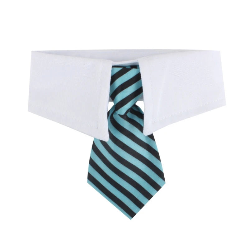 for Cat Tuxedo Necktie Dog Bow Tie with Handcrafted Adjustable Suit White Collar Formal Tie Tux Collar for Small Drop Shipping