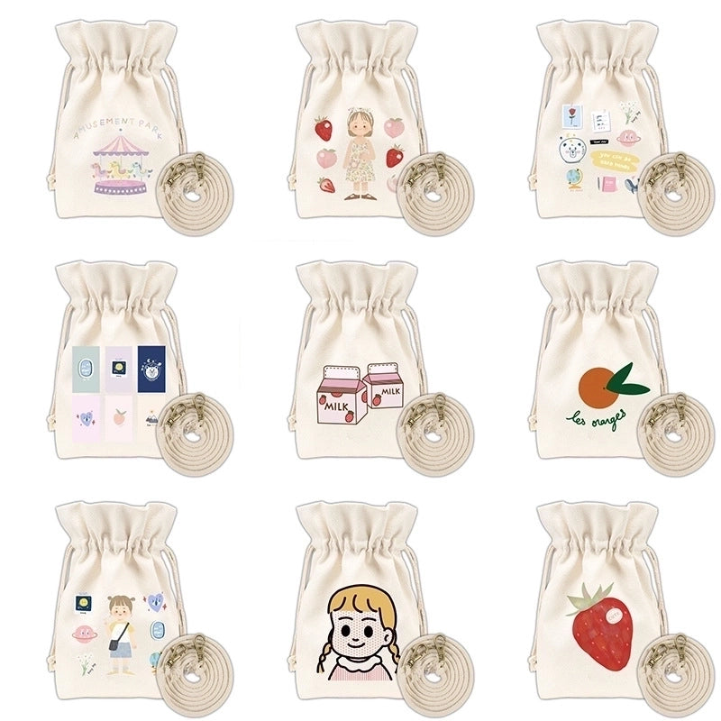 Women's Preppy Style Streetwear Fruit Canvas Shopping Bags