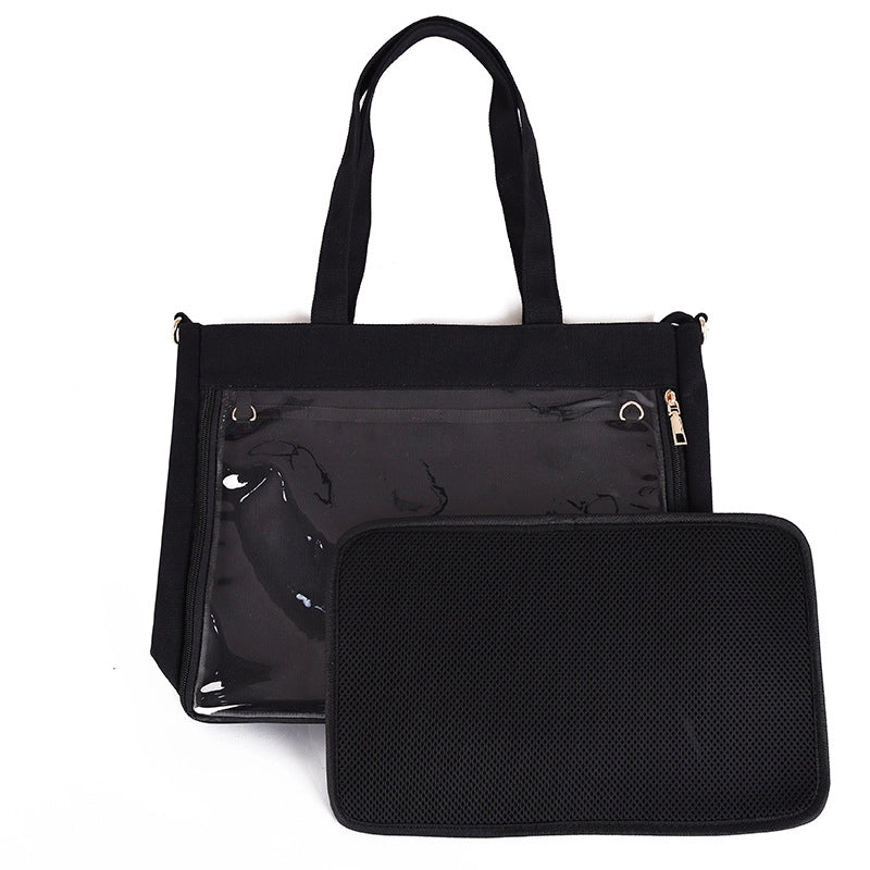 Women's Medium PVC Solid Color Classic Style Square Zipper Shoulder Bag