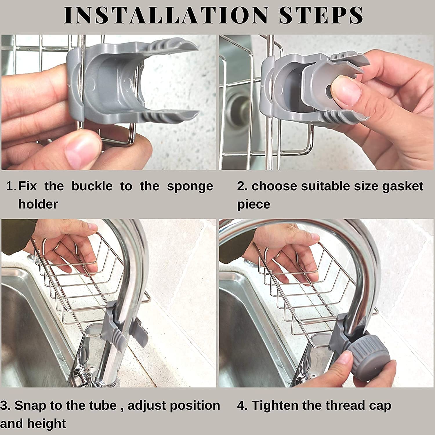 Sponge Holder . Faucet Storage Holder