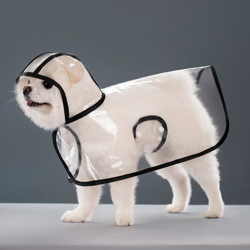 Pet Supplies Dog Raincoat Teddy Small Dog New Transparent Plastic Fashion Poncho Pet Rainy Raincoat Batch