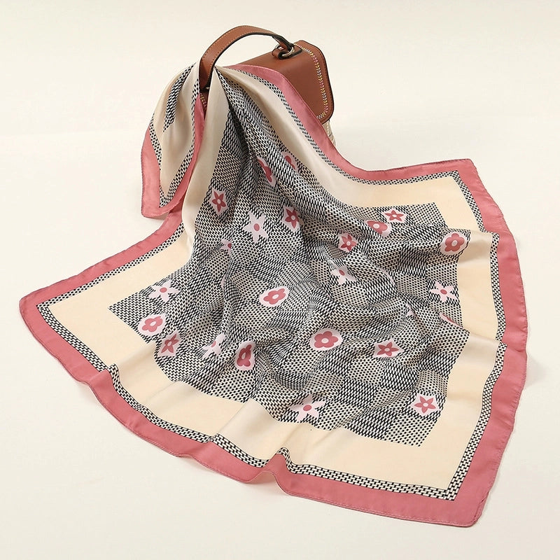 Women's Streetwear Geometric Brocade Satin Printing Kerchief
