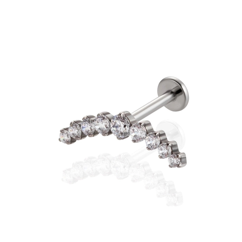 1 Piece Ear Cartilage Rings & Studs IG Style Cool Style Geometric Water Droplets Pure Titanium Plating Inlay Zircon