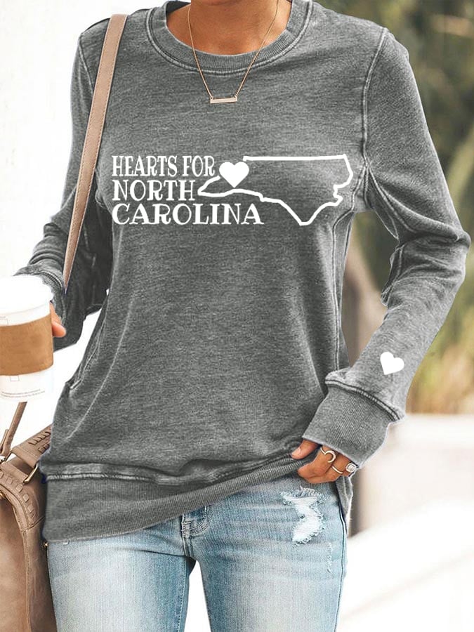 Women's Hearts For North Carolina Sweatshirt