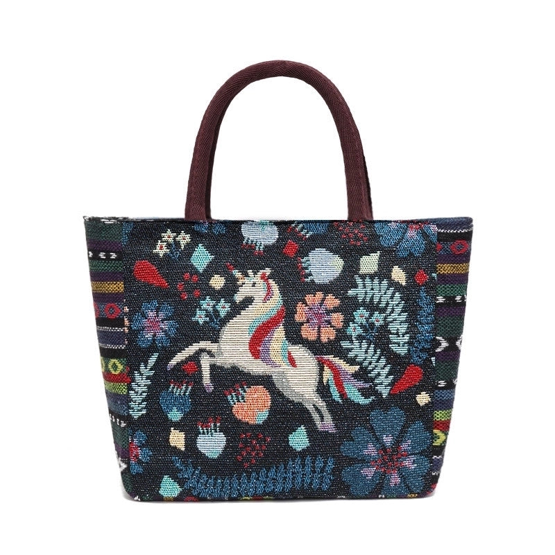 Women's Vintage Style Butterfly Polyester Shopping Bags